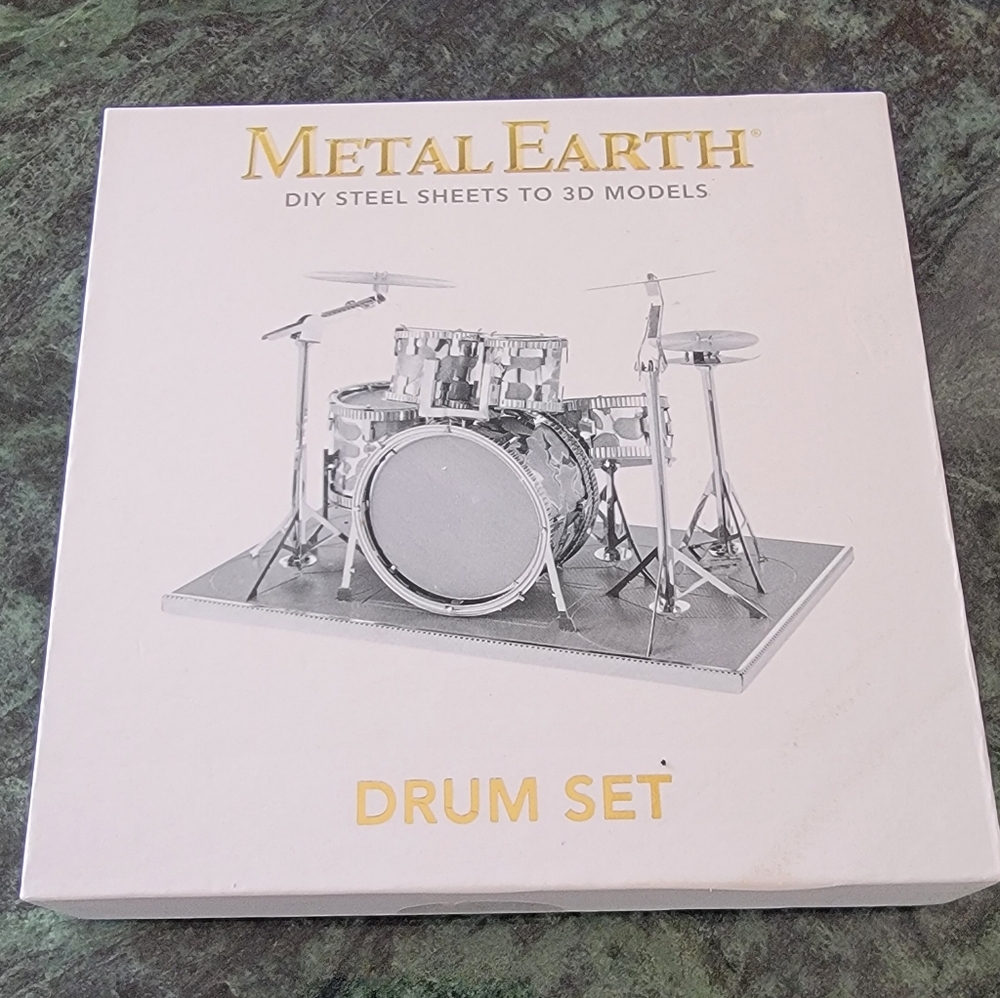 METAL EARTH  Diy Drum Set 3D Model Steel Sheets.